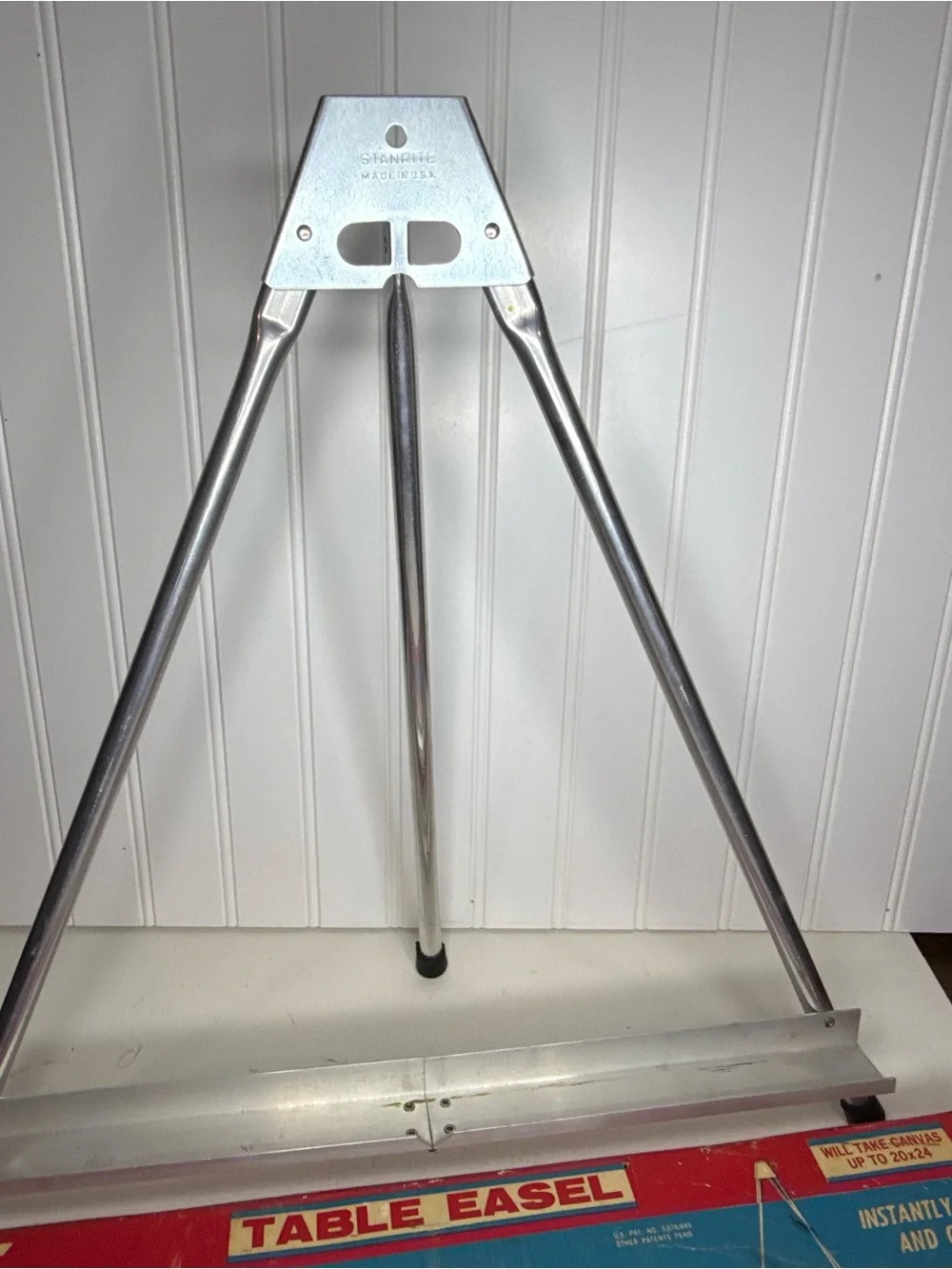 Stanrite Table Easel No 152 aluminum holds 20”X  24” canvas Made In Newark NJ